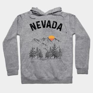 Nevada State Vintage Retro Hoodie